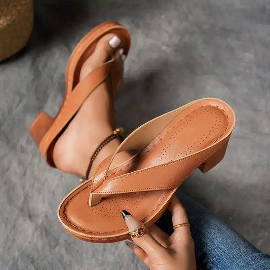 🌺2025 neu Orthopädische Sandalen mit dickem Absatz