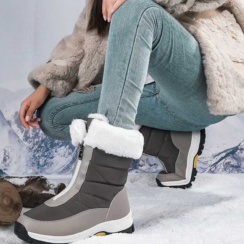 Women's Plush Winter Snow Boots - Stylish & Comfortable