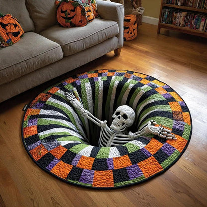 🎃 3D Halloween-Rundteppich mit Plüsch für gruselige Wohndeko