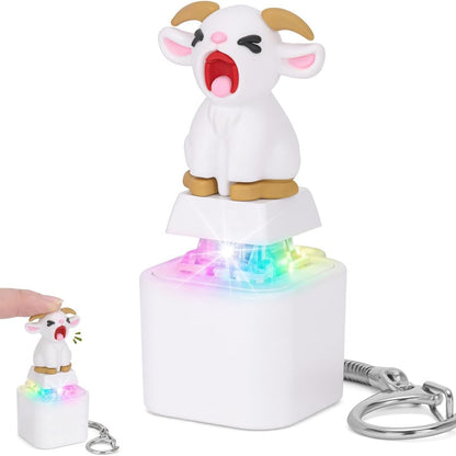 【🔋Wiederaufladbar via USB-C】🆕 2026 LED-Ziegen-Schlüsselanhänger mit Sound & Licht — Stressabbauender Fidget-Schlüsselanhänger ✨🔑