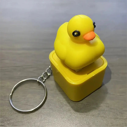 【🔋USB-C-Aufladung】🆕 Leuchtender Schlüsselanhänger „Kleine gelbe Ente“ mit Soundeffekt — Lustiger Anti-Stress-Schlüsselanhänger ✨🔑