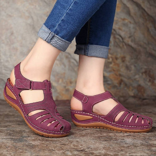 🔥Bequeme orthopädische Sandalen mit Cut-out-Keilabsatz für Damen