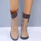 ✨  Wolle warme hohe Top Frauen importiert italienischen Rindsleder Winterstiefel