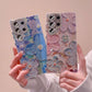 Ins Hot Oil Painting Flower Samsung/iPhone-skal med linsskydd