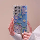 Ins Hot Oil Painting Flower Samsung/iPhone-skal med linsskydd