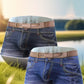 ❄️2-pack mönstrade boxershorts i bomullsdenim för män