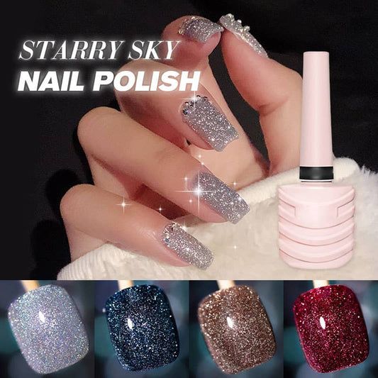 ✨Stjärnklar himmel diamant nagellack 