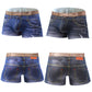 ❄️2-pack mönstrade boxershorts i bomullsdenim för män