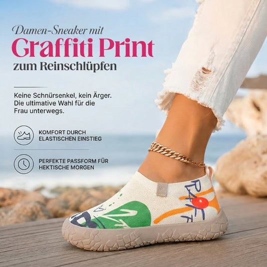 🔥 Neuheit 2026: Handbemalte orthopädische Damenschuhe – mit Fußgewölbestütze, geeignet für breite Füße