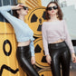 🎁 S-formade leggings i PU-läder