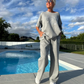 【🔥 Der heutige Super-Tiefpreis】⏳ Nur für kurze Zeit! ⏰ Zweiteiliges Damen-Freizeitset: Schlichte Bluse und weite Hose.