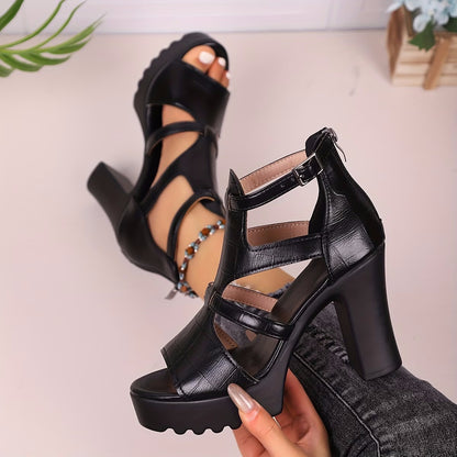 🔥 Neuheit 2026: Orthopädische Damen-Sandalen mit Blockabsatz und offener Zehenpartie