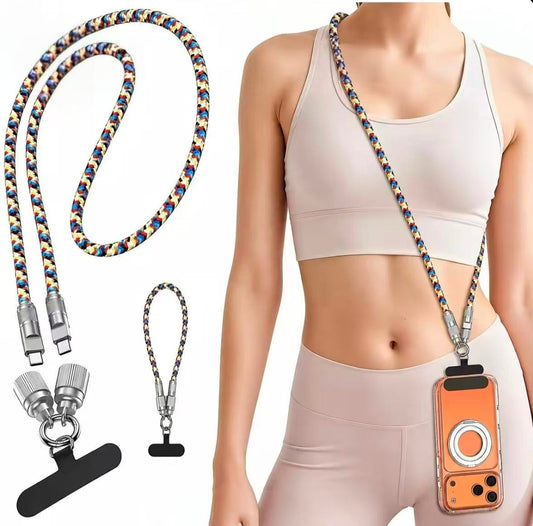 📱🔋 2-in-1 Handy-Umhängeband & Ladekabel