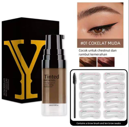 💖 2-in-1 Augenbrauen-Kit: farbiges Augenbrauen-Gel + Augenbrauen-Schablonen ✨💄