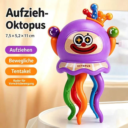 Lustiger Wind-up-Oktopus mit drehenden Beinen – Fördert Krabbeln und Motorik bei Kleinkindern