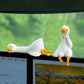 ✨Süße weiße Gans als Deko fürs Armaturenbrett – der niedlichste Beifahrer in deinem Auto💕