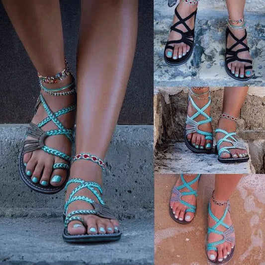 🌺 2026 Damen Zehentrenner – Orthopädisch & Knotendesign 👡