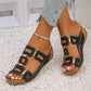 🔥 Neuheit 2026: Einfarbige Keilsandalen mit Cut-outs — Super bequem! 👍