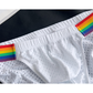 Sexy Rainbow Pride Mesh-Bikini für Herren