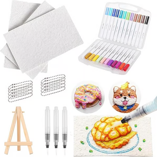 😃 Bra idé för en sommaraktivitet! – Magiskt 3D-målningsset med skumstruktur 🎨✨