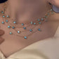 ✨ Mehrlagige blaue Stern-Halskette für Damen – Funkelnde Halskette für das Schlüsselbein