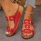 🔥 Neuheit 2026: Einfarbige Keilsandalen mit Cut-outs — Super bequem! 👍