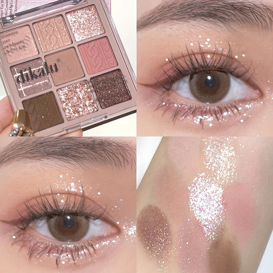 9-Farben-Lidschatten, wasserfest, langlebiges Make-up
