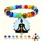 2024 Het rea 7 Chakra Healing Armband med naturlig vulkanisk sten och turkosa pärlor