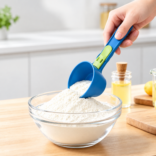 🥤✨ Proteinpulver Messlöffel mit auslaufsicherem Schiebeverschluss