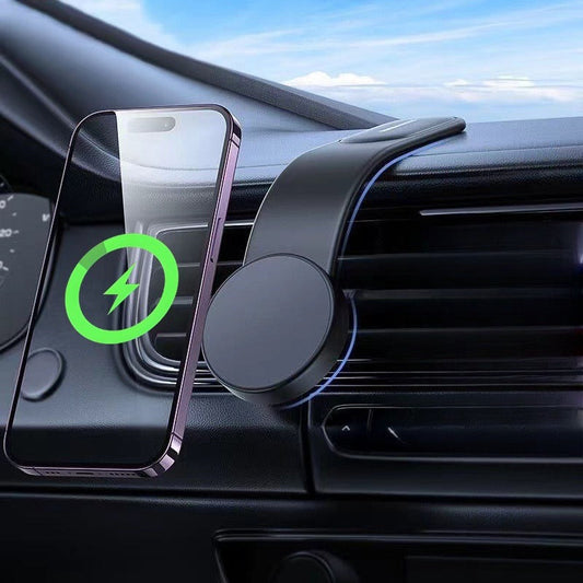 🚗 Magnetische 15-W-Kfz-Halterung mit kabelloser Ladefunktion – Intelligenter fahren, schneller laden⚡