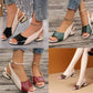 Stilvolle, bequeme Sandalen mit klobigem Absatz für Damen (2 kaufen, kostenloser Versand)