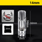 🛠️🚗 9-teiliges Sechskant-Steckschlüssel-Set (10–22 mm)
