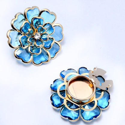 ✨ Eleganter Strass-Blumen-Manschettenknopf für Hemdkragen & Kleidung