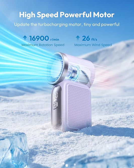 🌀 Mini-Handventilator mit LED-Display — 👍 5 einstellbare Geschwindigkeitsstufen ✨