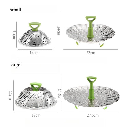 🌸 Stainless Steel Folding Steamer Basket