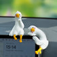 ✨Süße weiße Gans als Deko fürs Armaturenbrett – der niedlichste Beifahrer in deinem Auto💕