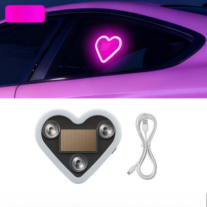 🚗 Herz Auto Dekolicht Solar