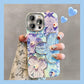 Ins Hot Oil Painting Flower Samsung/iPhone-skal med linsskydd