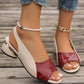 Stilvolle, bequeme Sandalen mit klobigem Absatz für Damen (2 kaufen, kostenloser Versand)