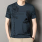 🦅  Herren-T-Shirt aus Maulbeerseide mit Adler-Print – Luxuriös & Ausdrucksstark