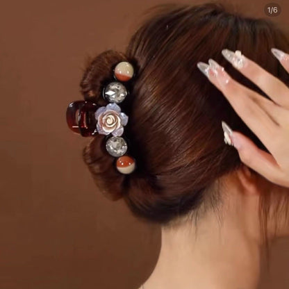 🌹 Rosenblüten-Haarspange – Elegantes florales Haaraccessoire