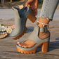 💖👣 Damen Sandaletten mit Plateau und Riemchen – Perfekt für Sommer & Party