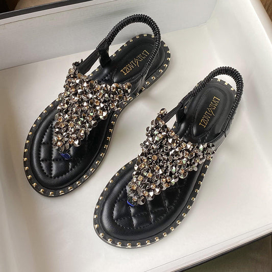 💎 2026 Damen Römer-Sandalen – Orthopädisch & Perlen-Style 👡