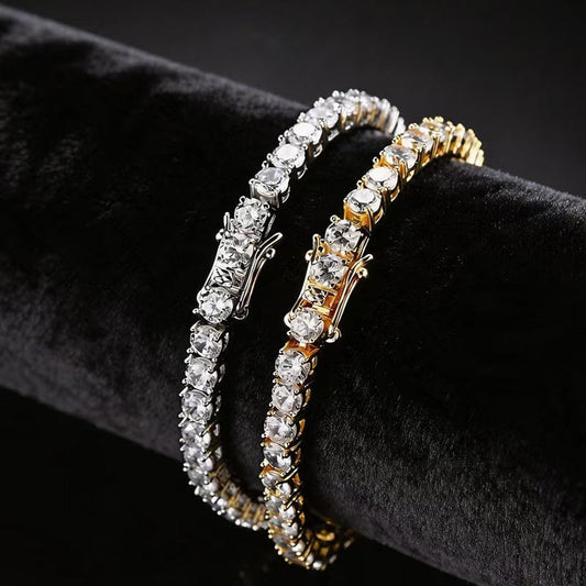 💎 3 mm Hip-Hop-Tennisarmband – Luxuriöser Glanz trifft auf Streetstyle