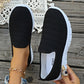 Andningsbara ortopediska stickade slip-on sneakers för kvinnor 