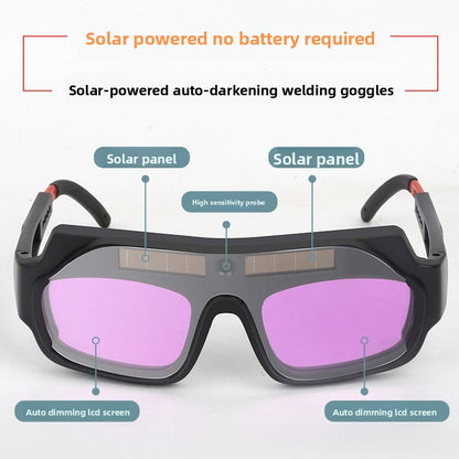 ⚡Solarbetriebene, automatisch abdunkelnde Schweißbrille