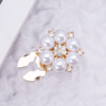 ✨Brosche/Knopf für Kleidung mit Perle und Strass