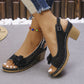 🔥2025🔥 Sandalen mit Schnalle und quadratischem Absatz für Damen