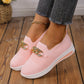 Dam vävda, andningsbara, casual kilklackade sneakers
