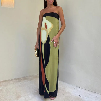 2025 Ärmlös Off Shoulder Sexig Rygglös Klänning 